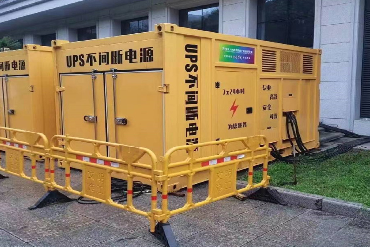 监利发电机租赁施工现场