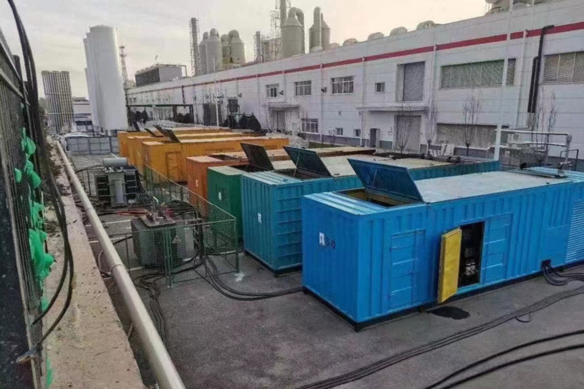 监利发电机租赁施工现场